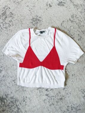⭐️3/$30⭐️ (bundle deal) Wild Fable Red Bikini Knit Top